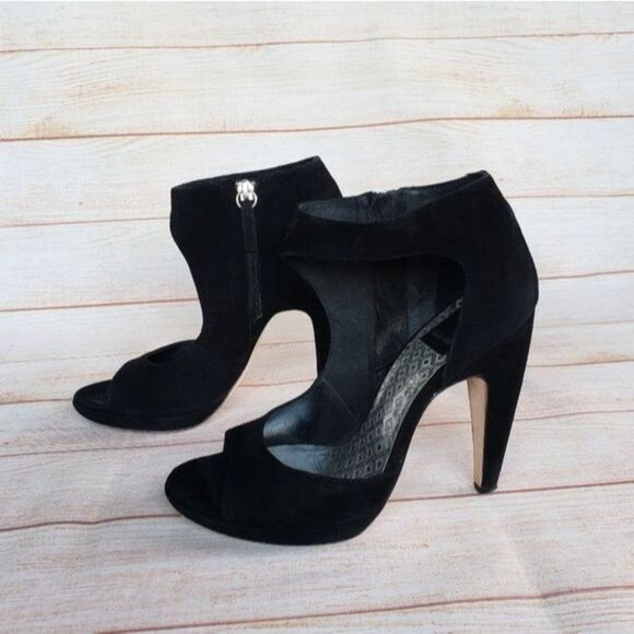 Dolce Vita Suede Peep Toe Ankle Booties - Picture 1 of 16